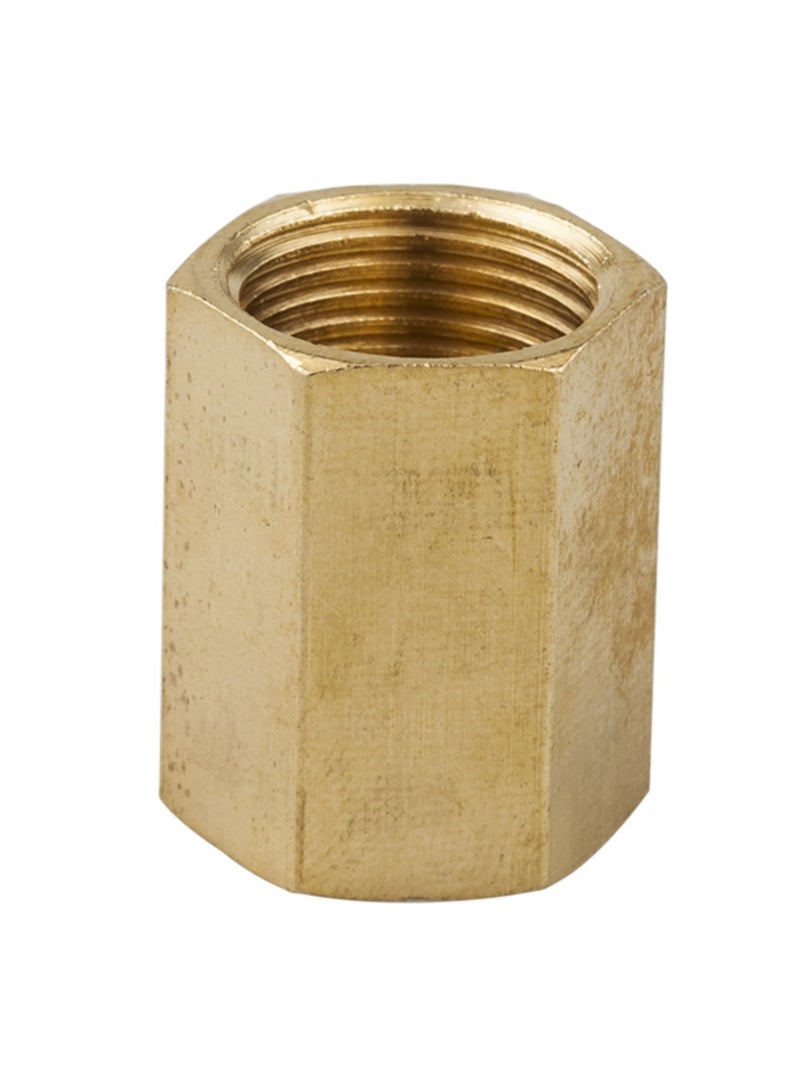GA Copper internal joint pipe ancient hexagonal through-core internal thread direct connection pneumatic joint   female socket 1/4 inch  - Image 3