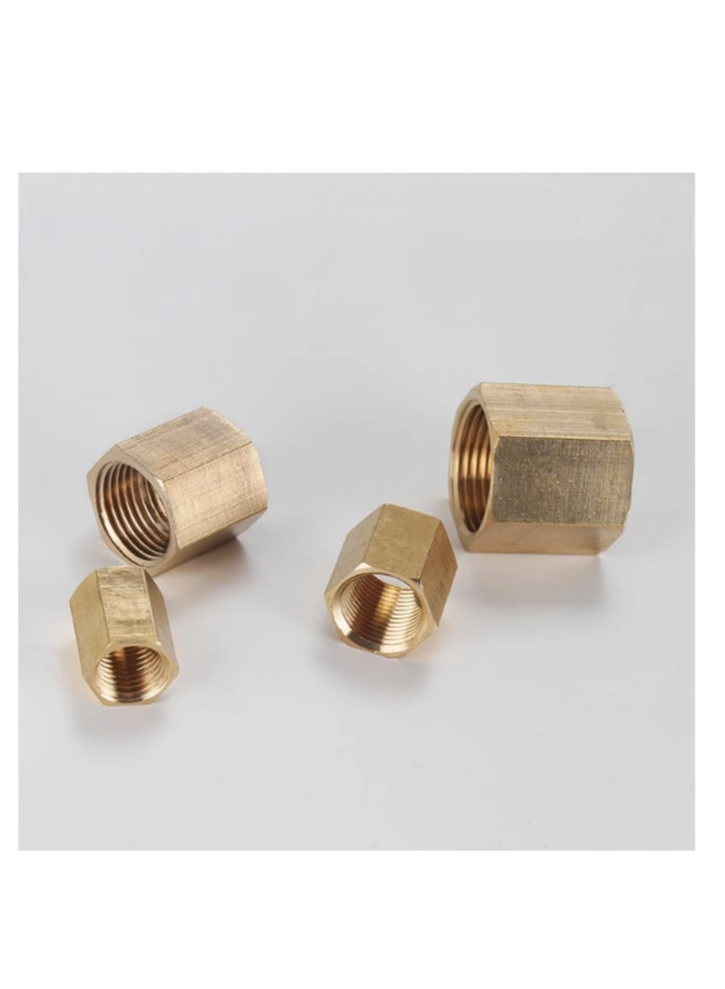 GA Copper internal joint pipe ancient hexagonal through-core internal thread direct connection pneumatic joint   female socket 1/4 inch  - Image 4