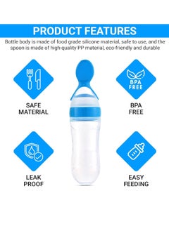 Food Feeder, Silicone Feeding Bottle With Spoon And Suction, 90ml Food Spoon Tableware, Multifunctional Feeding Tableware, Medicine And Food Processor Blue Color - pzsku/Z30AF88D11717C57F459EZ/45/_/1730372180/c1212dd0-ed16-4258-846b-41377227f1d4