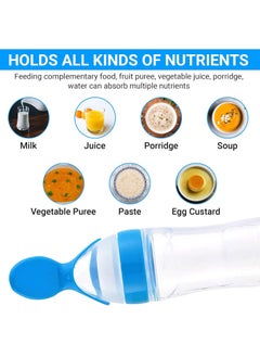 Food Feeder, Silicone Feeding Bottle With Spoon And Suction, 90ml Food Spoon Tableware, Multifunctional Feeding Tableware, Medicine And Food Processor Blue Color - pzsku/Z30AF88D11717C57F459EZ/45/_/1730372191/6593a283-5ac4-41d5-bb0d-4941d56c3cb7