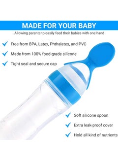 Food Feeder, Silicone Feeding Bottle With Spoon And Suction, 90ml Food Spoon Tableware, Multifunctional Feeding Tableware, Medicine And Food Processor Blue Color - pzsku/Z30AF88D11717C57F459EZ/45/_/1730372201/78cb38b1-58ec-4e05-a9a9-cfada7f8921e