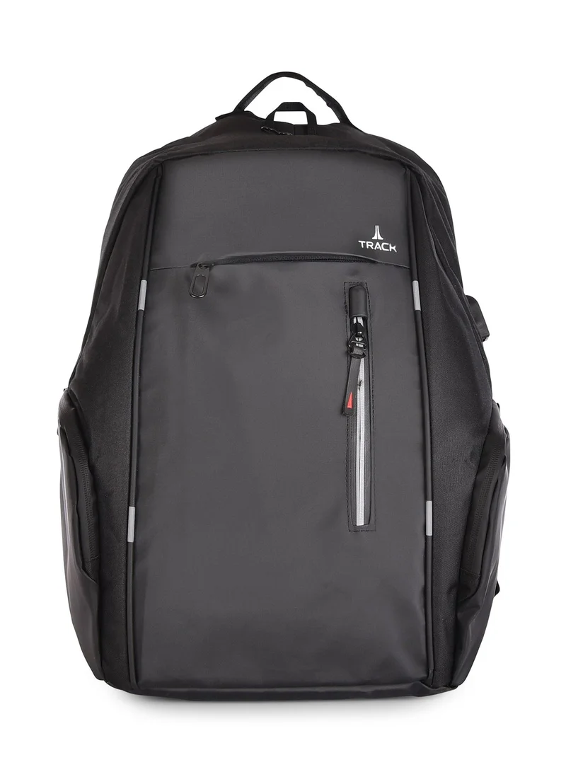 Track Track Shcool Bag | Laptop Backpack size 20L Model 1918-18 | Black | Unisex | 18 inches USB port | Soft material | Fabric | 1Piece