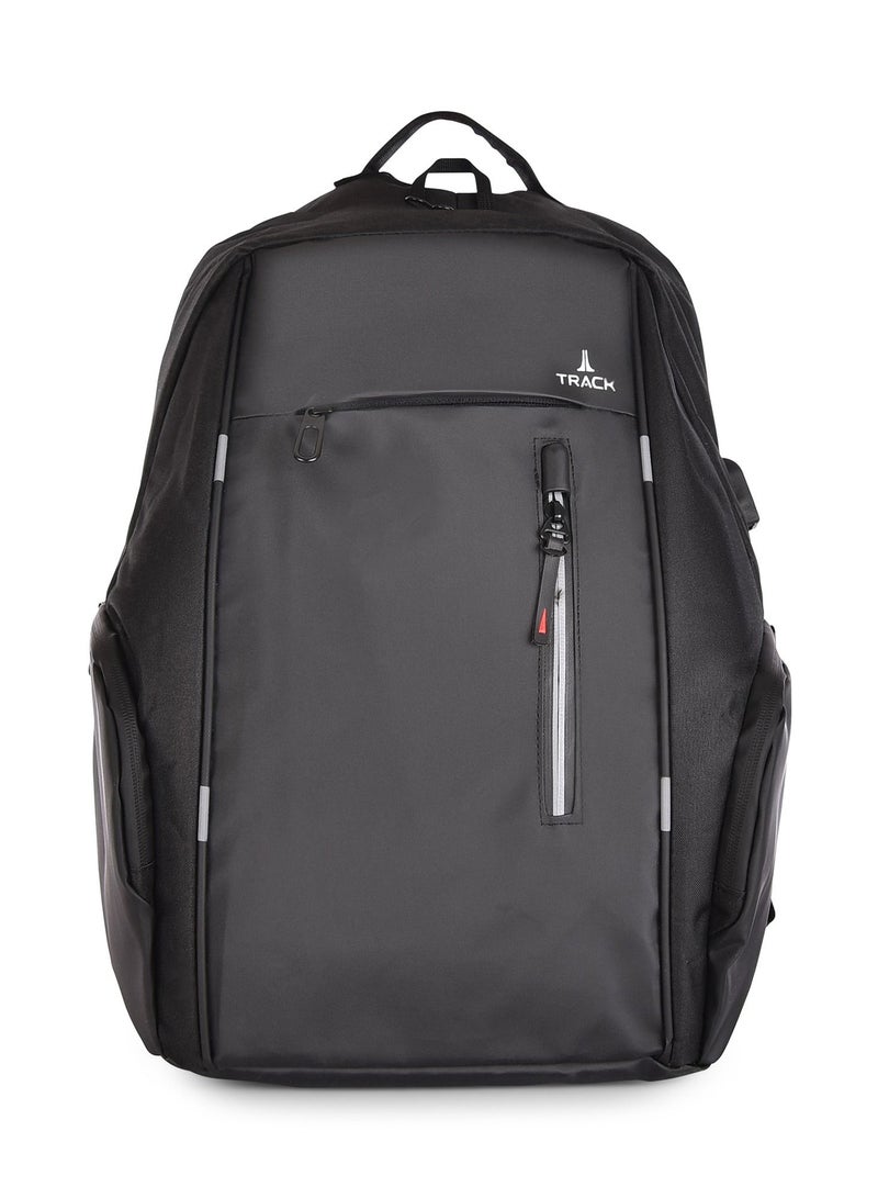 Track Shcool Bag | Laptop Backpack size 20L Model 1918-18 | Black | Unisex | 18 inches USB port | Soft material | Fabric | 1Piece - Image 1