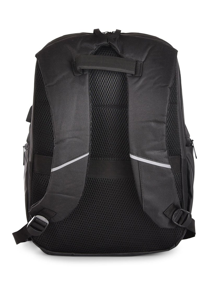 Track Shcool Bag | Laptop Backpack size 20L Model 1918-18 | Black | Unisex | 18 inches USB port | Soft material | Fabric | 1Piece - Image 3