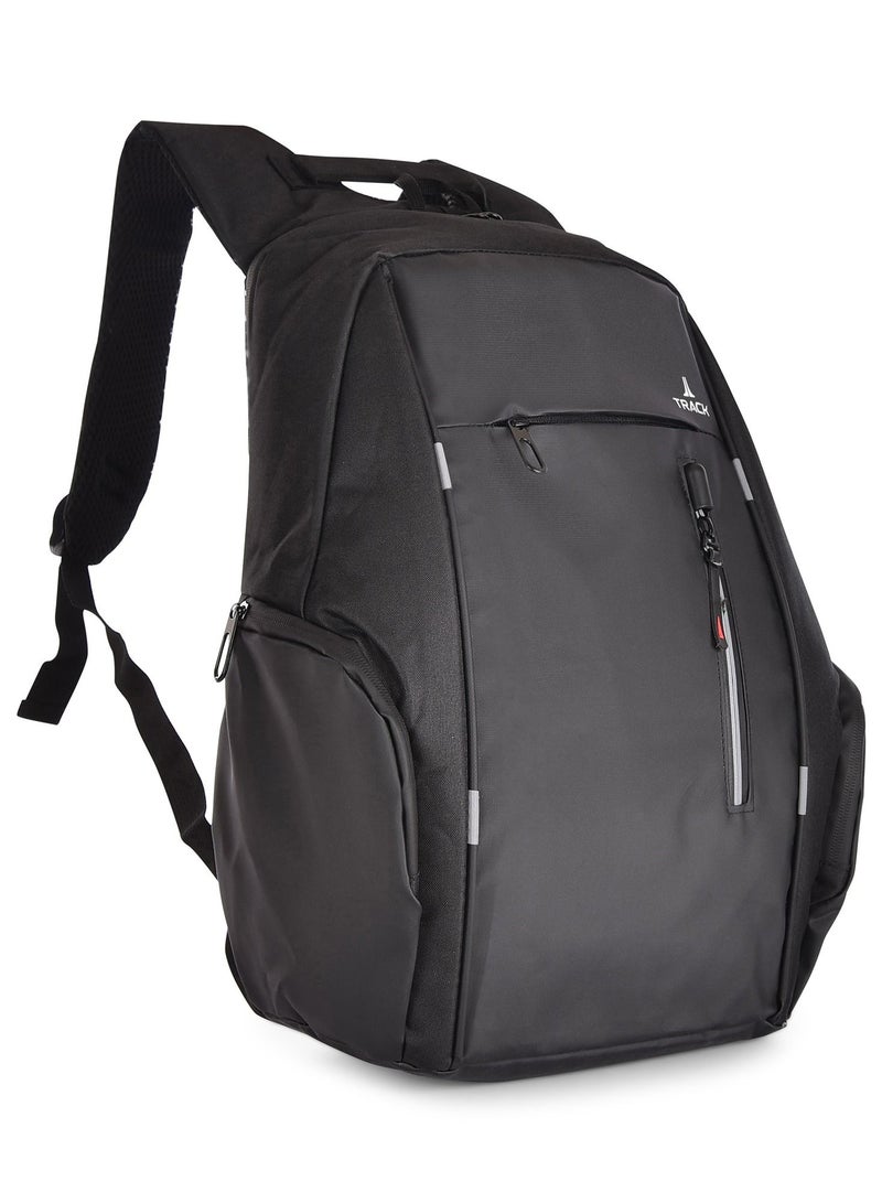 Track Shcool Bag | Laptop Backpack size 20L Model 1918-18 | Black | Unisex | 18 inches USB port | Soft material | Fabric | 1Piece - Image 2