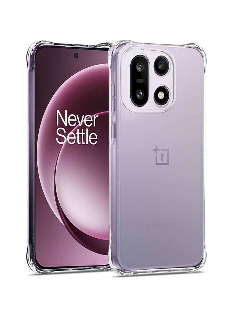 general Transparent Protective Case Compatible with OnePlus 15 5G Slim-Fit TPU Clear Soft Back Cover Features 4-Corner Shock-Absorbing Airbags and Camera Lens Protection - Image 1
