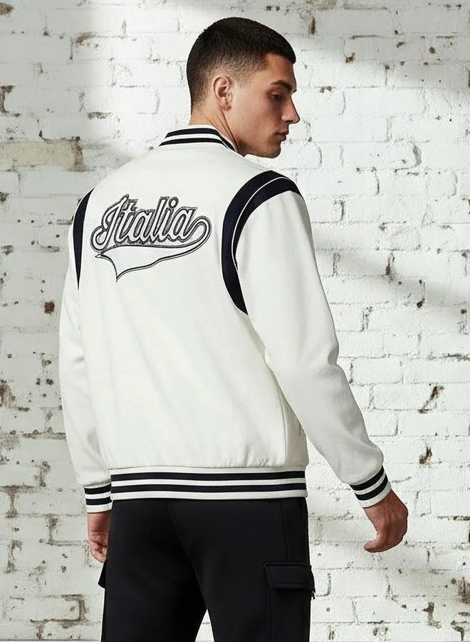 Kappa  Kappa Men Logo Embroidered Varsity Jacket for Men | Best Price UAE