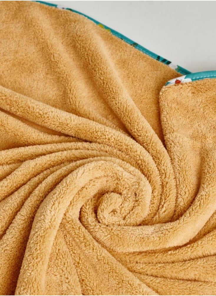 lanozan Medium bath towel size 140*70*2.5cm beige  - Image 3
