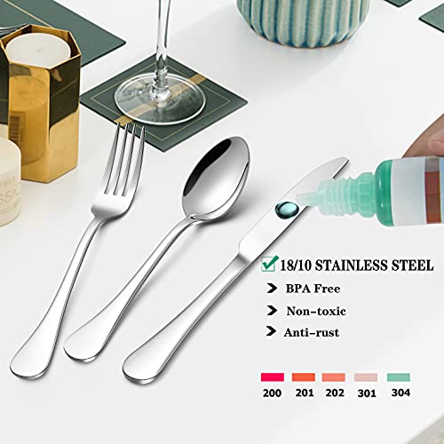 LIANYU 18/10 Stainless Steel Flatware Service for 12, 60-Piece Silverware Cutlery Tableware Set for Restaurant Wedding, Dishwasher Safe, Mirror Polished - Image 3