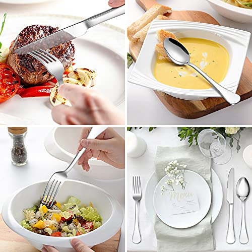 LIANYU 18/10 Stainless Steel Flatware Service for 12, 60-Piece Silverware Cutlery Tableware Set for Restaurant Wedding, Dishwasher Safe, Mirror Polished - Image 4