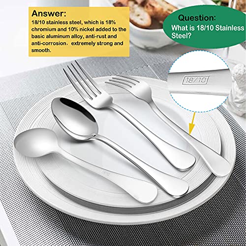 LIANYU 18/10 Stainless Steel Flatware Service for 12, 60-Piece Silverware Cutlery Tableware Set for Restaurant Wedding, Dishwasher Safe, Mirror Polished - Image 2