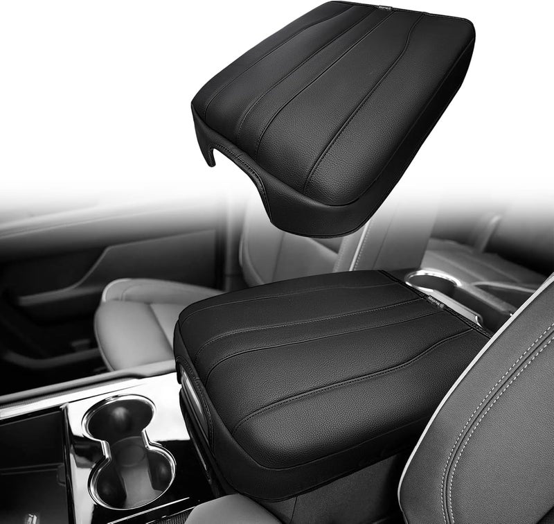 Muslogy غطاء وسادة المسند الأمامي لوحدة التحكم المركزية من ، مناسب لسيارات GMC Yukon/Yukon XL وChevy Tahoe/Suburban (طرازات 2025 و2026)، مكون إضافي للراحة، مصنوع من جل نباتي، سمكه العادي. - Image 1