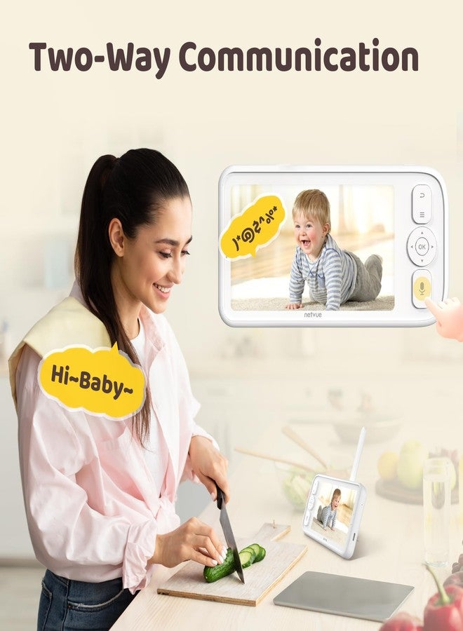 NETVUE Peekababy Smart WiFi Baby Monitor, 1080P FHD Camera and 5" HD IPS Display, Smart App, Two-Way Talk, Sound/Motion Detection and Notifications - Image 5