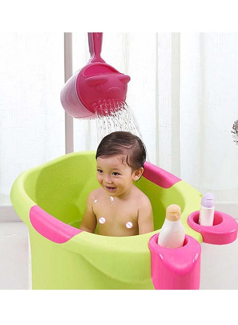 Y&D Baby Bath Rinse Cup Shampoo Rinser Shower Sprinkler Spoon Bathroom Accessories for Tub Wash Cups with Dippers Handle 2 Pcs - Image 4