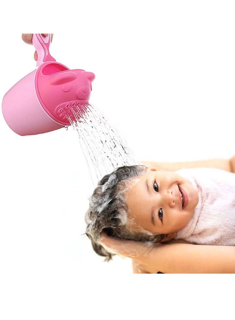 Y&D Baby Bath Rinse Cup Shampoo Rinser Shower Sprinkler Spoon Bathroom Accessories for Tub Wash Cups with Dippers Handle 2 Pcs - Image 3