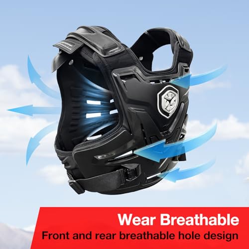 Scoyco Chest Protector Motocross, Motorcycle Armor Vest Lightweight Breathable Dirt Bike Chest and Back Protector Adjustable Protective Gear for Adult Road Racing Riding Cycling - Image 5