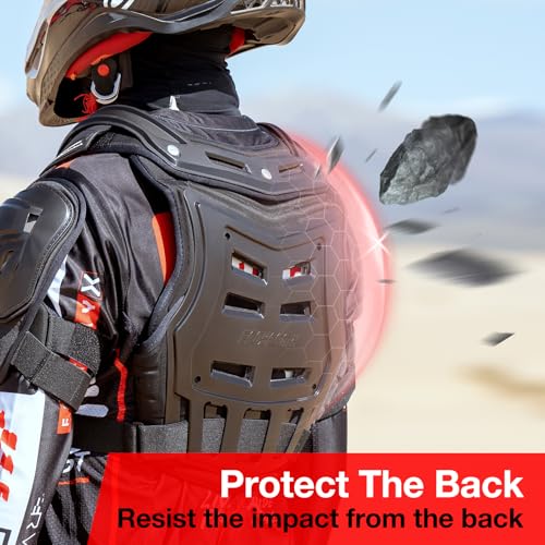 Scoyco Chest Protector Motocross, Motorcycle Armor Vest Lightweight Breathable Dirt Bike Chest and Back Protector Adjustable Protective Gear for Adult Road Racing Riding Cycling - Image 3