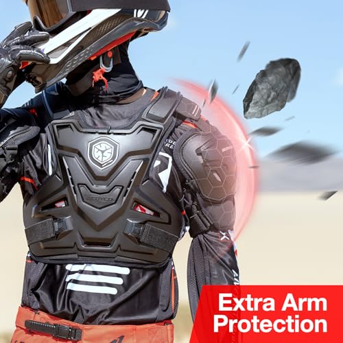Scoyco Chest Protector Motocross, Motorcycle Armor Vest Lightweight Breathable Dirt Bike Chest and Back Protector Adjustable Protective Gear for Adult Road Racing Riding Cycling - Image 4