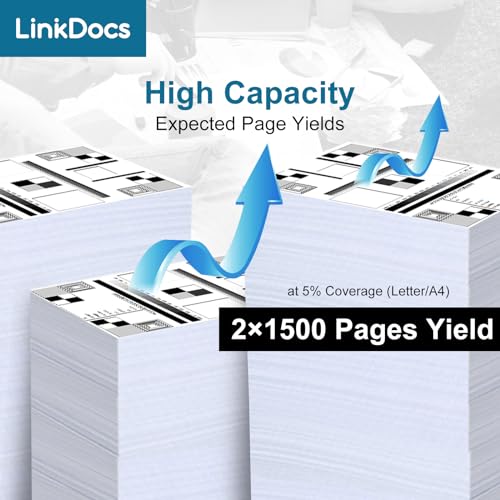 LinkDocs 138A Toner Cartridges Compatible for HP 138A W1380A 138X W1380X Toner Cartridge for HP Laserjet Pro MFP 3101fdn MFP 3101fdw 3001dn 3001dw Printers (Black,2 Pack) - Image 2