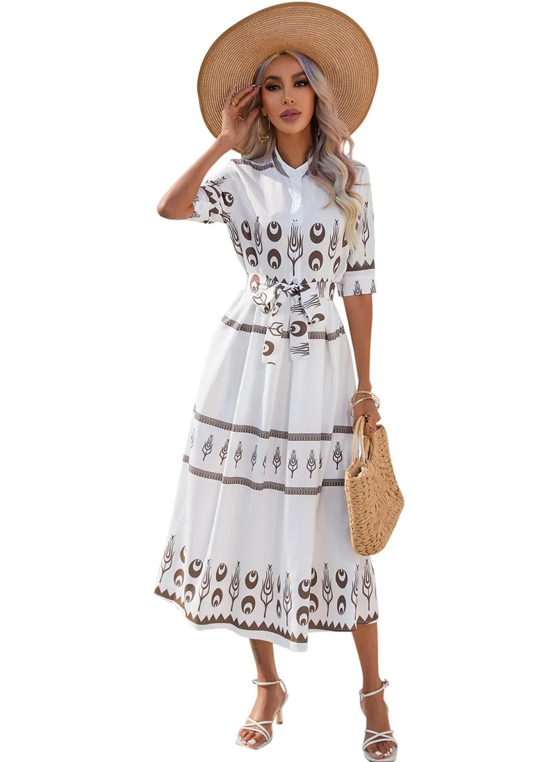 YUNIQEE Printed Midi Dress