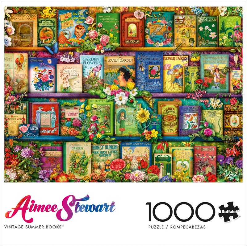 Buffalo Games - Aimee Stewart - Vintage Summer Books - 1000 Piece Jigsaw Puzzle for Adults Challenging Puzzle Perfect for Game Nights - Finished Puzzle Size is 26.75 x 19.75 - Image 2
