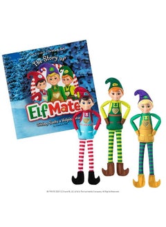 The Elf on the Shelf Elf Mates® Three-Pack & Storybook 3 boy elves with blue | green | brown eyes 