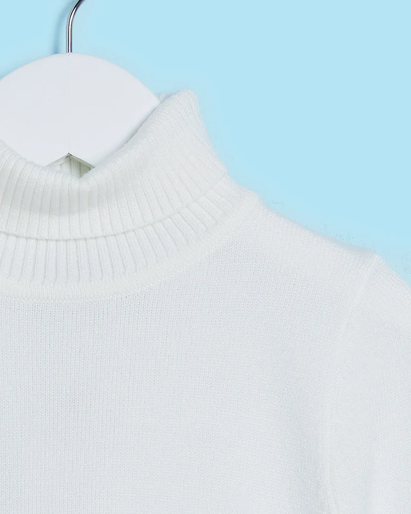 Redtag Infant Boys White High-Neck Sweater