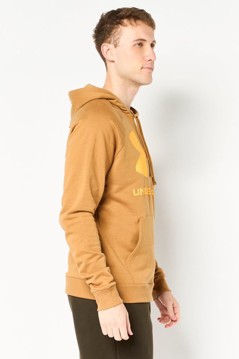 UNDER ARMOUR Men Loose Fit Long Sleeve Outdoor Hoodie, Tan - Image 4