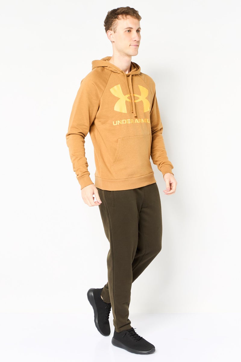 UNDER ARMOUR Men Loose Fit Long Sleeve Outdoor Hoodie, Tan - Image 2