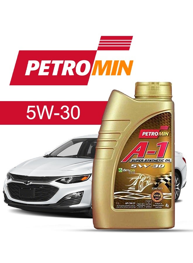 Petromin Engine Oil – For Chevrolet Malibu V4 2024 - 2013, 5 Liter,  5w30 Petromin - With Engine Oil Filter - 2013 2014 2015 2016 2017 2018 2019 2020 2021 2022 2023 2024