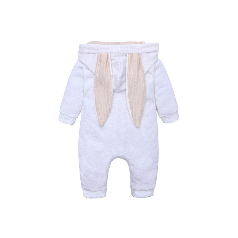 Simplee kids Animal Bunny Baby Easter Clothes Long Ear Rabbit Hoodie Romper with Zipper - Image 5