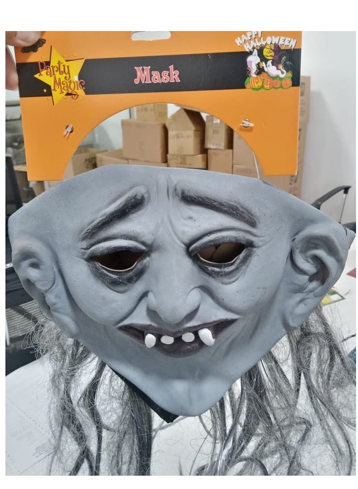 Party Magic Mask Dlx W/ Long Hair 6793 - Image 2