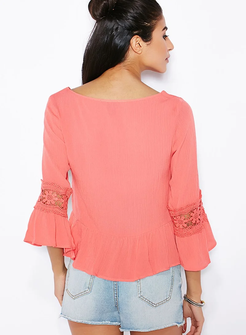 Lumière Timing Frilled Top