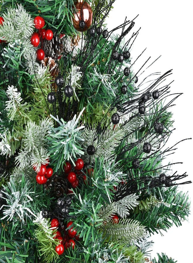 DearHouse 22 Pack Christmas Glitter Berries Stems,16.5 inch Black Christmas Picks for Festival Holiday Crafts and Home Decoration (Black) - Image 2