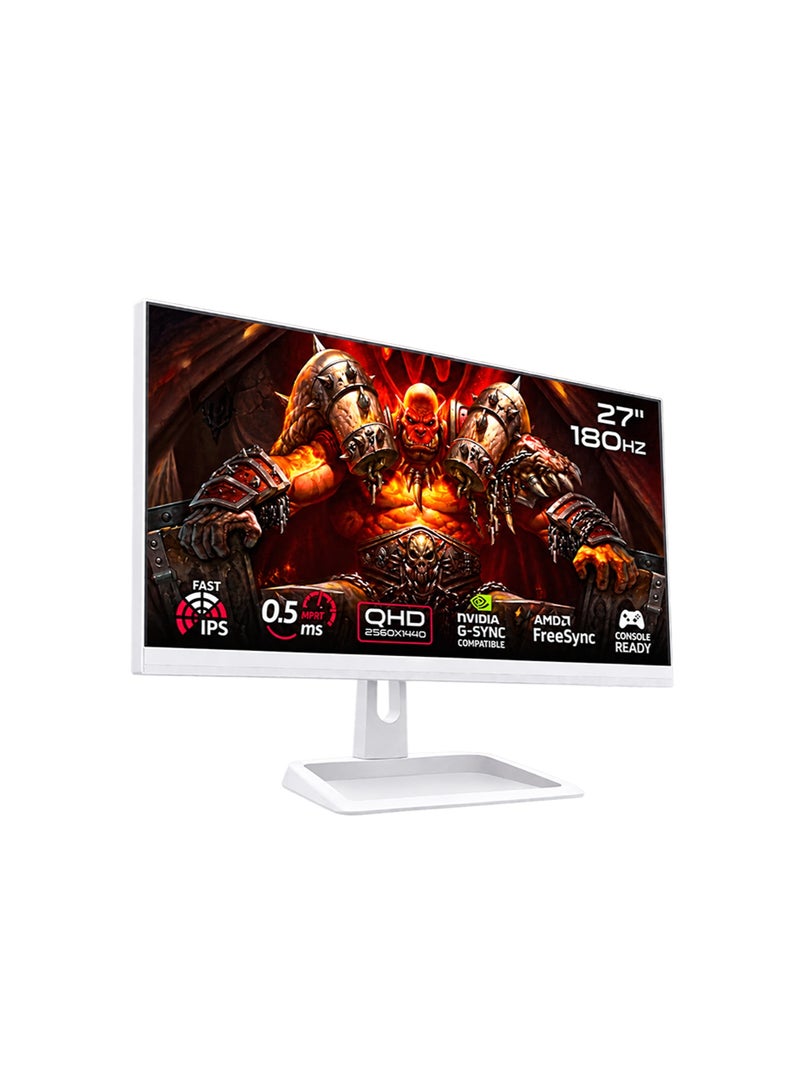 عرب جيمرز حزمة كمبيوتر ألعاب متكاملة - معالج Intel Core i5-12400F، بطاقة RTX 5060 Ti 16 جيجابايت، ذاكرة وصول عشوائي 16 جيجابايت، قرص NVMe SSD سعة 1 تيرابايت، شاشة 27 بوصة QHD 180 هرتز، أبيض - Image 3