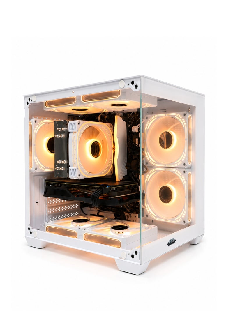 عرب جيمرز حزمة كمبيوتر ألعاب متكاملة - معالج Intel Core i5-12400F، بطاقة RTX 5060 Ti 16 جيجابايت، ذاكرة وصول عشوائي 16 جيجابايت، قرص NVMe SSD سعة 1 تيرابايت، شاشة 27 بوصة QHD 180 هرتز، أبيض - Image 2
