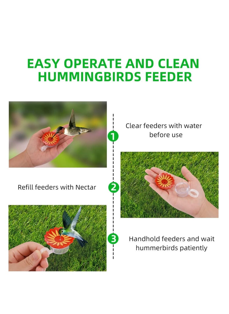 Excefore - Window Hummingbird Feeder, Portable Handheld Feeders for Hummingbird, 4 Individual Feeders, 1 Strong Suction Cup, 1 Mount Base, Hummingbird Feeders for Outdoors - Image 1
