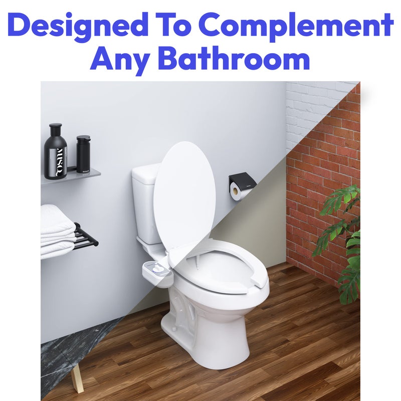 Greenco Toilet Bidet Attachment - Universal Fit, Easy Installation, Adjustable Brackets and Water Pressure, Durable Non-Electric Fresh Water Spray Bidet for Toilet Seat (17 x 3.4 x 9.5 inches) - Image 2