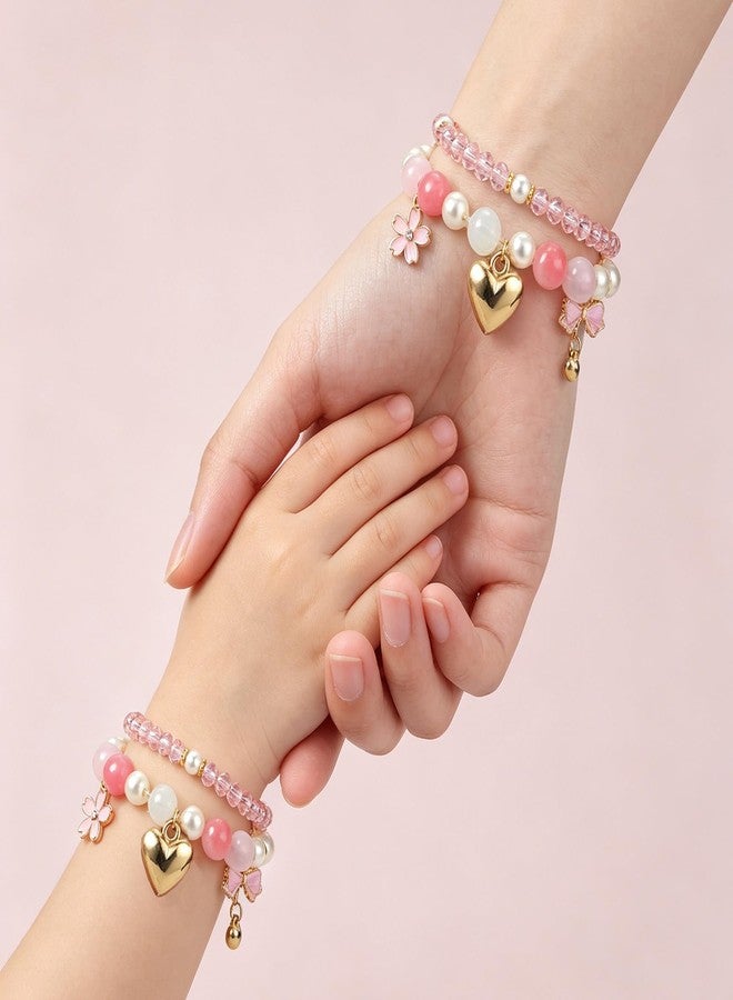 kepvrio First Day of Kindergarten Bracelets,First Day of School Bracelets for Mom and Daughter,Back to School Bracelet Pre-K Matching Heart Wish Adjustable Bracelet (Style-K p1) - Image 4