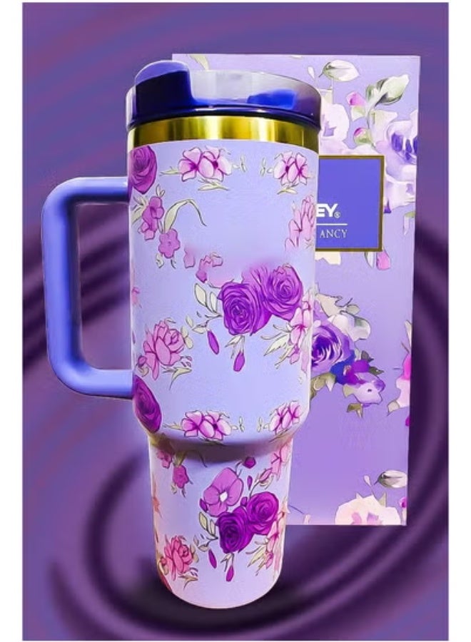 Stanley 40oz Stainless Steel Travel Tumbler with Reusable Straw | Double Wall Vacuum Insulated | Leakproof Flow-Style Lid | BPA Free & Dishwasher Safe | Keeps Drinks Hot for 16 Hours & Cold for 24 | Slim Base Fits Car Cup Holders | Ergonomic Handle for Work, Travel & Outdoor Use - Image 2