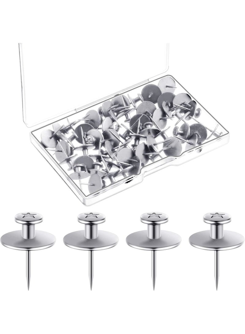 Cobest Double Ended Picture Hanging Nails Set - Pack of 50 Small Headed Hooks for Hanging Tapestry Paintings Decorations and Home Office Decoration - Silver - Image 1