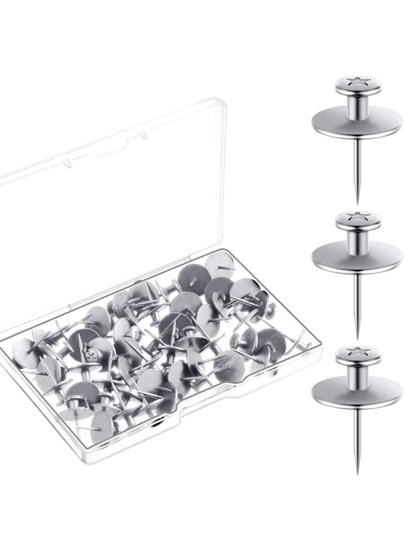 Cobest Double Ended Picture Hanging Nails Set - Pack of 50 Small Headed Hooks for Hanging Tapestry Paintings Decorations and Home Office Decoration - Silver - Image 2
