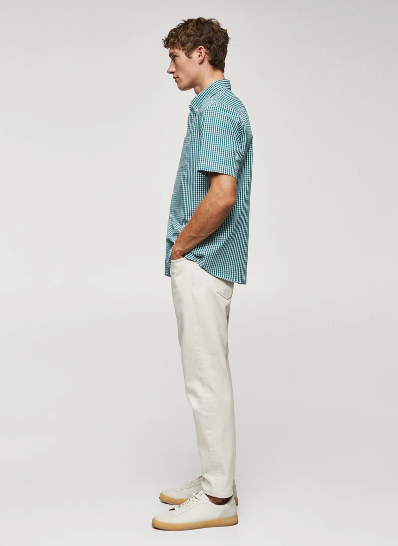 Mango Man Checked Regular Fit Shirt
