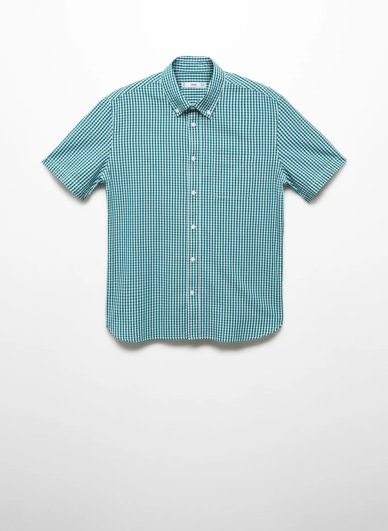 Mango Man Checked Regular Fit Shirt