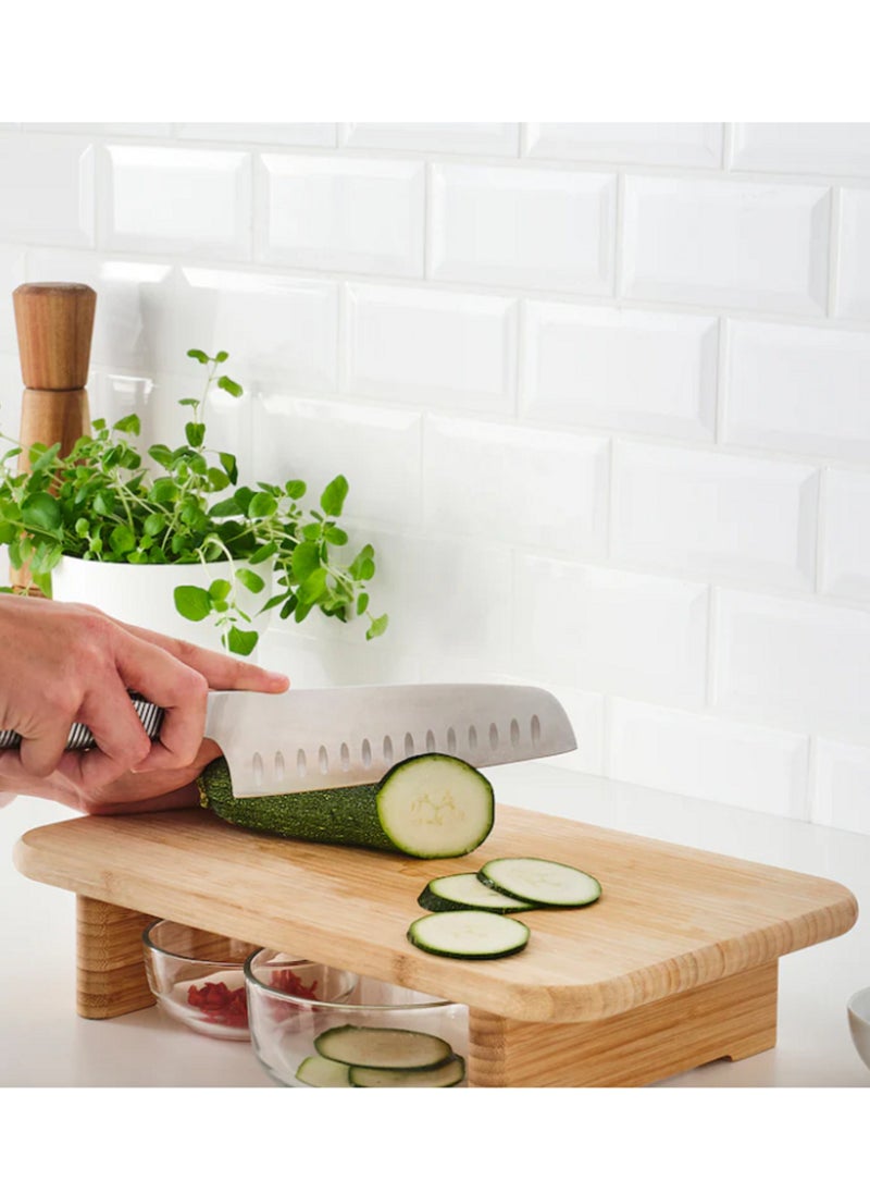 Wooden cutting boards with cutting board legs for food preparation
