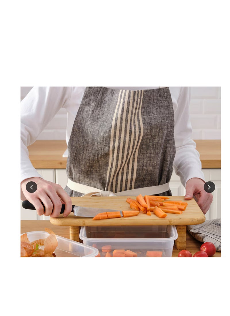 Wooden cutting boards with cutting board legs for food preparation