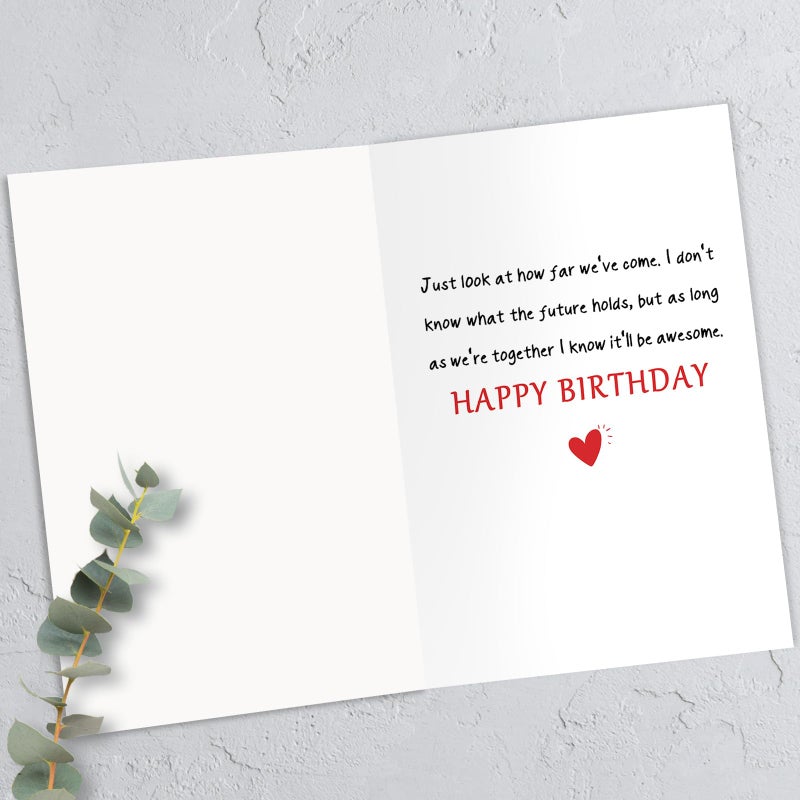 HEJOYN Happy Birthday Card & Gifts for Men Husband Wife Boyfriend Girlfriend Him Her Women, Romantic Birthday Decorations, Funny Bday Card - Image 2