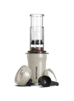 Go Plus Travel Coffee Maker, BPA Free, Portable, Smooth and Bitter-free Brew, Shatterproof and Durable for Camping, Includes Custom Travel Tumbler, Capacity – 1-2 Cup, Color - Cream