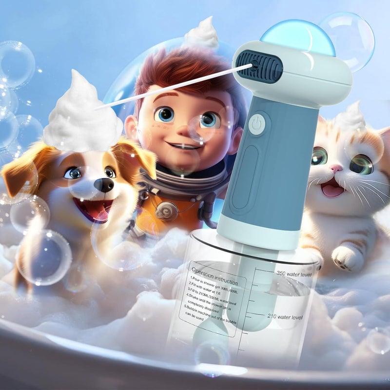 Coocake Electric Dog Shampoo DispenserIPX7 Cat Shampoo SprayerPet Bath Supplies Automatic Foaming Shampoo Dispenser for Dog Deep CleaingKitchen SinkBathroom Blue - Image 2