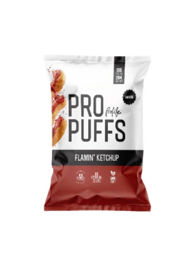 Prolife Pro Puffs – Flamin Ketchup Flavour, High Protein Snack, (20 Pack x 50g) - Image 2